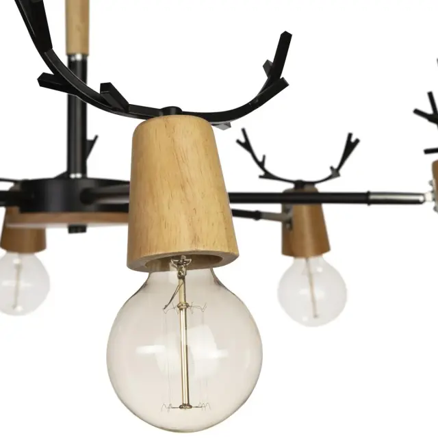 Люстра Loft IT 10024/6 Black SVEN — черный, ракурс 3