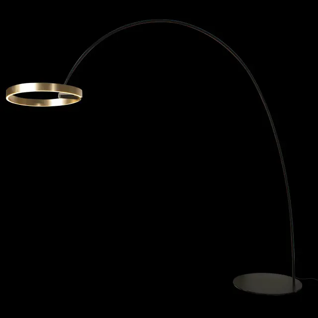 Торшер Loft IT 10027 RING — черный, ракурс 2