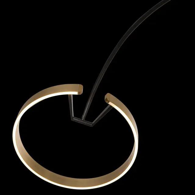 Торшер Loft IT 10027 RING — черный, ракурс 4