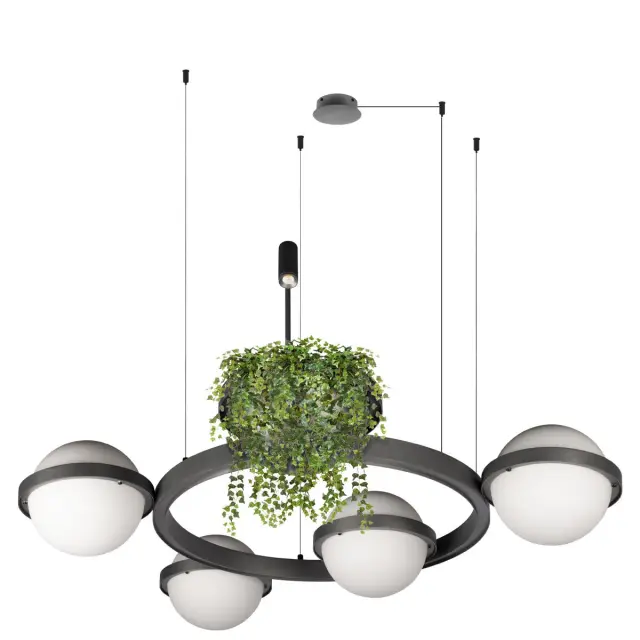 Светильник Loft IT 10121/4 Dark grey JARDIN — черный, ракурс 3