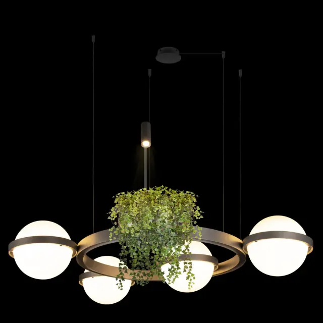 Светильник Loft IT 10121/4 Dark grey JARDIN — черный, ракурс 4