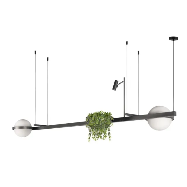 Светильник Loft IT 10121/C Dark grey JARDIN — черный, ракурс 3