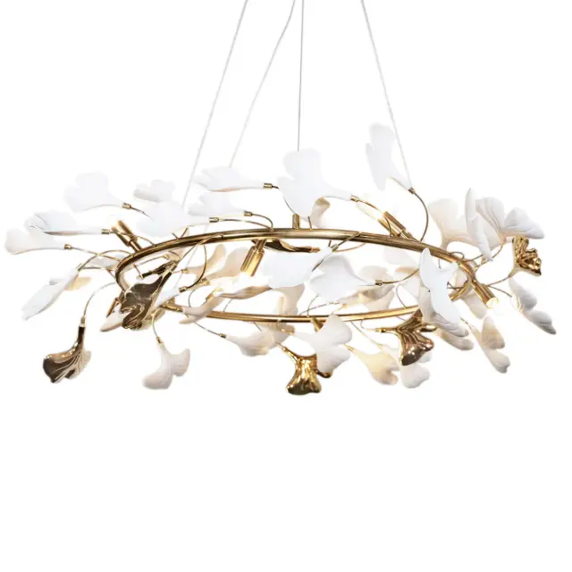 Люстра Loft IT 10124/8 FLEUR — золотой, ракурс 3