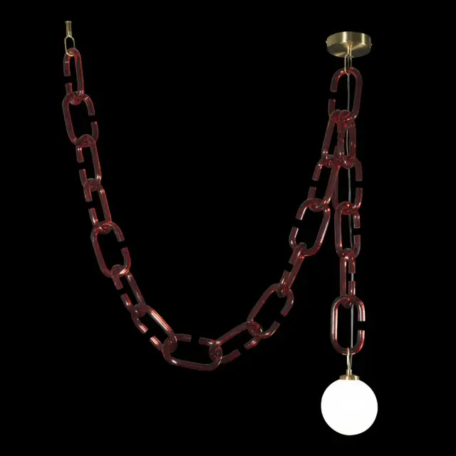 Светильник Loft IT 10128C Red CHAIN — золотой, ракурс 2