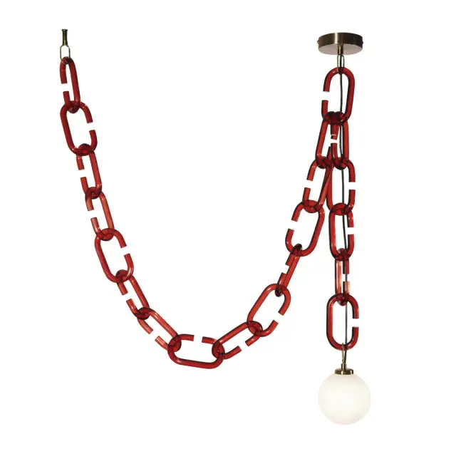Светильник Loft IT 10128C Red CHAIN — золотой, ракурс 3
