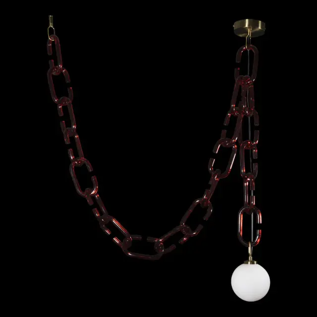 Светильник Loft IT 10128C Red CHAIN — золотой, ракурс 4