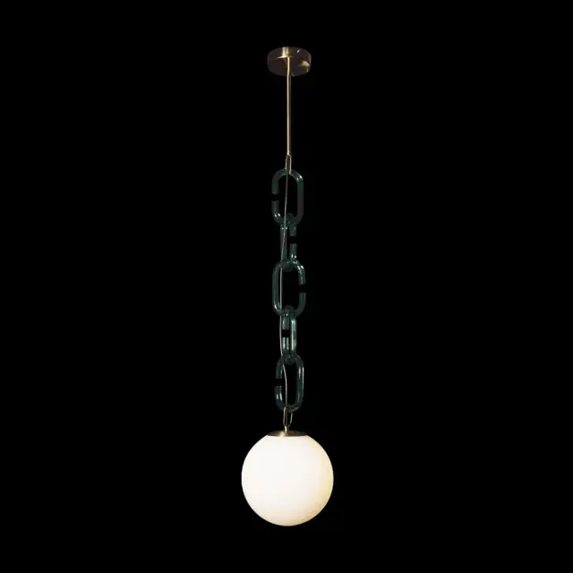 Светильник Loft IT 10128P Green CHAIN — золотой, ракурс 2