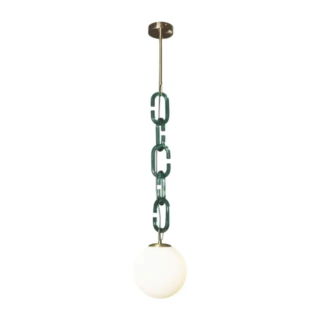 Светильник Loft IT 10128P Green CHAIN — золотой, ракурс 4