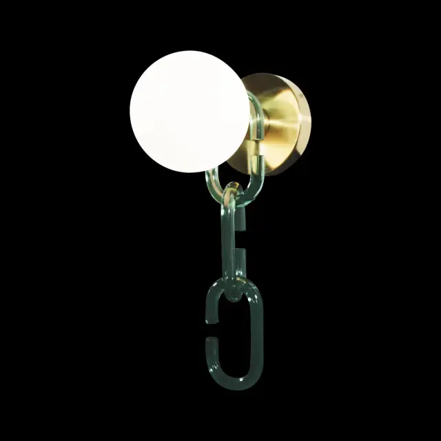 Бра Loft IT 10128W Green CHAIN — золотой, ракурс 2