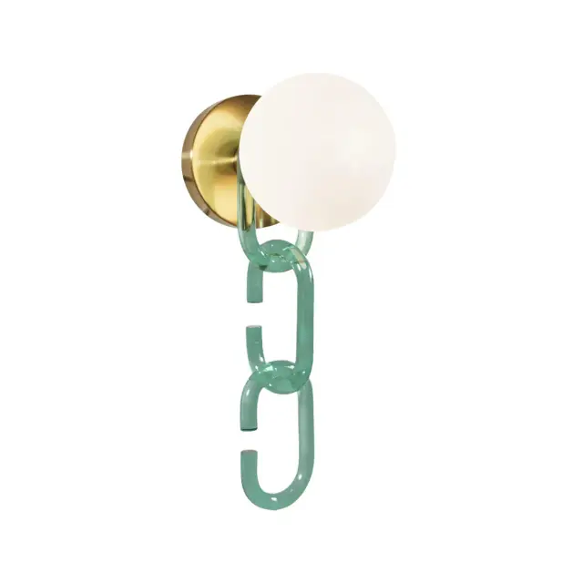 Бра Loft IT 10128W Green CHAIN — золотой, ракурс 3