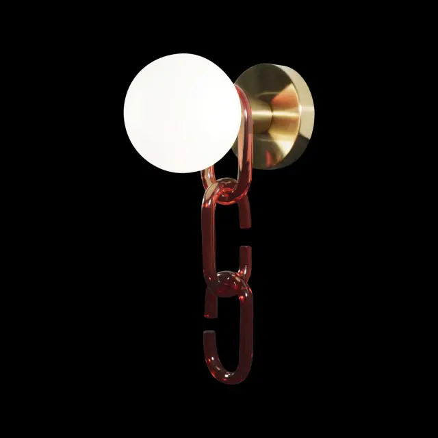 Бра Loft IT 10128W Red CHAIN — золотой, ракурс 2