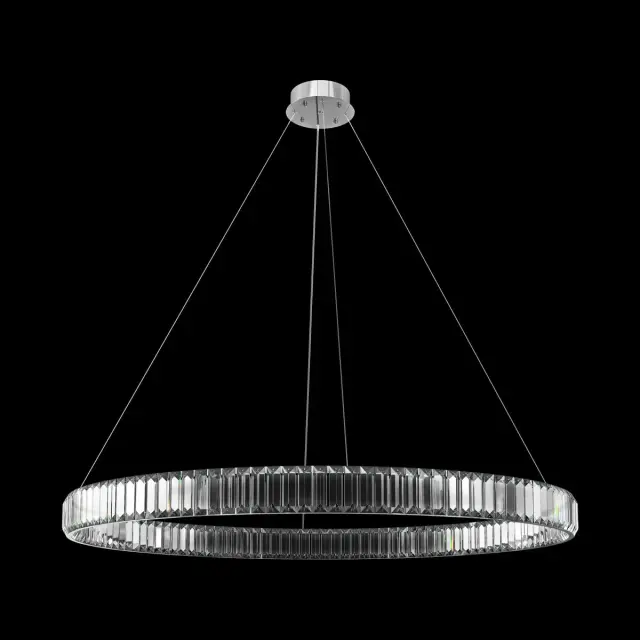 Светильник Loft IT 10135/1000 Chrome CRYSTAL RING — хром, ракурс 2