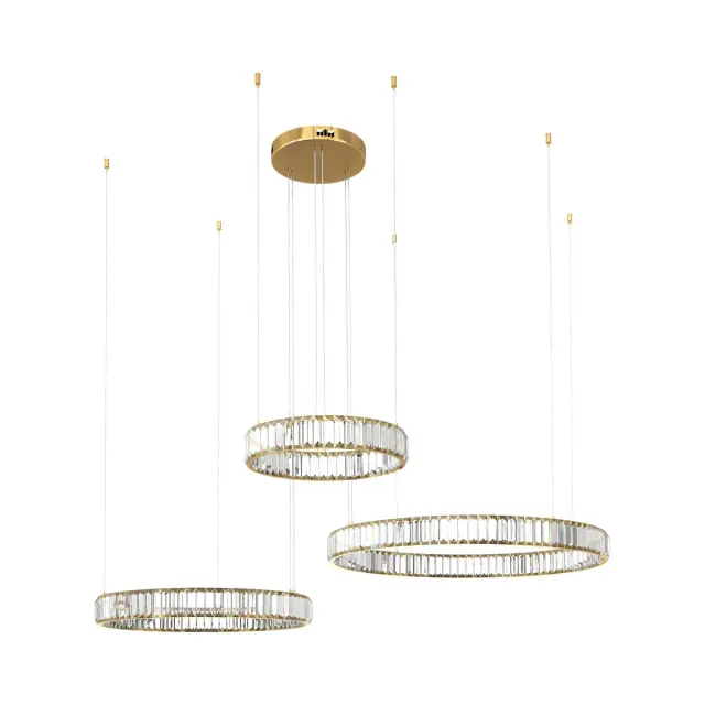 Светильник Loft IT 10135/3 Gold CRYSTAL RING — золотой