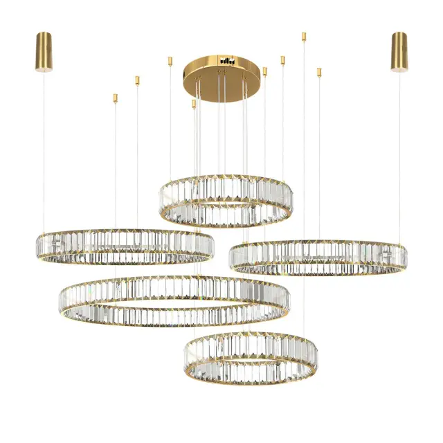 Светильник Loft IT 10135/5 Gold CRYSTAL RING — золотой