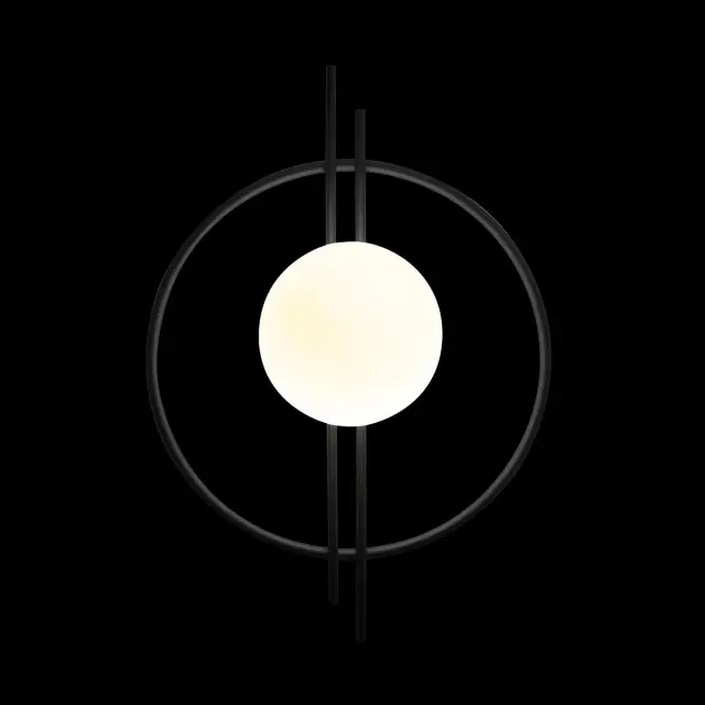 Бра Loft IT 10143 Black CIRCLE — черный, ракурс 2