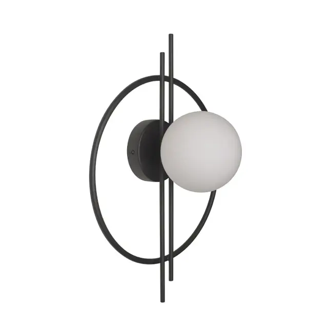 Бра Loft IT 10143 Black CIRCLE — черный, ракурс 3