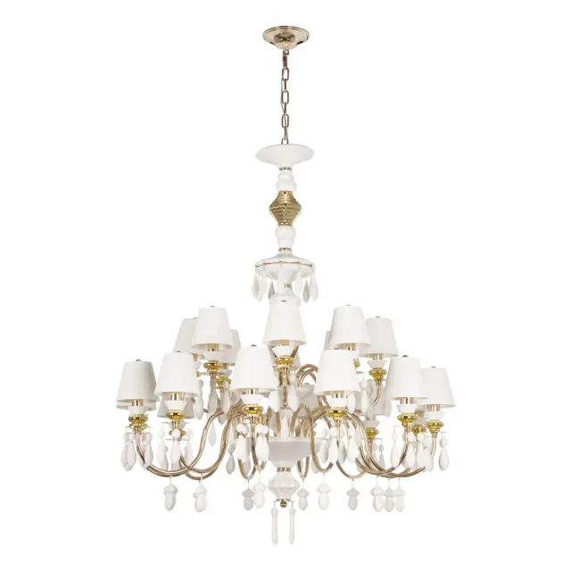Люстра Loft IT 10203/12+8 White GRACE — золотой