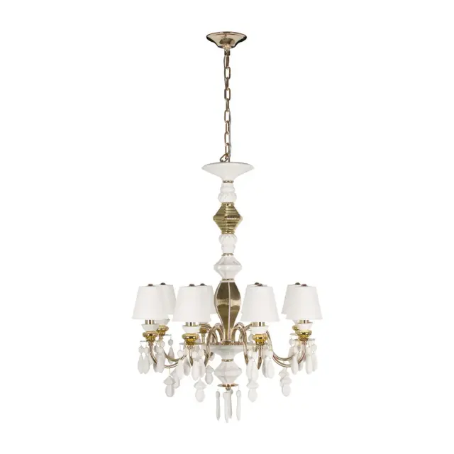Люстра Loft IT 10203/8 White GRACE — золотой, ракурс 3