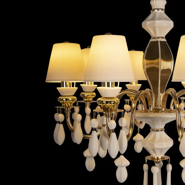 Люстра Loft IT 10203/8 White GRACE — золотой, ракурс 6