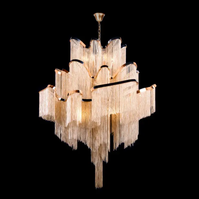 Люстра Loft IT 10208/1000 Gold STREAM — золотой, ракурс 2