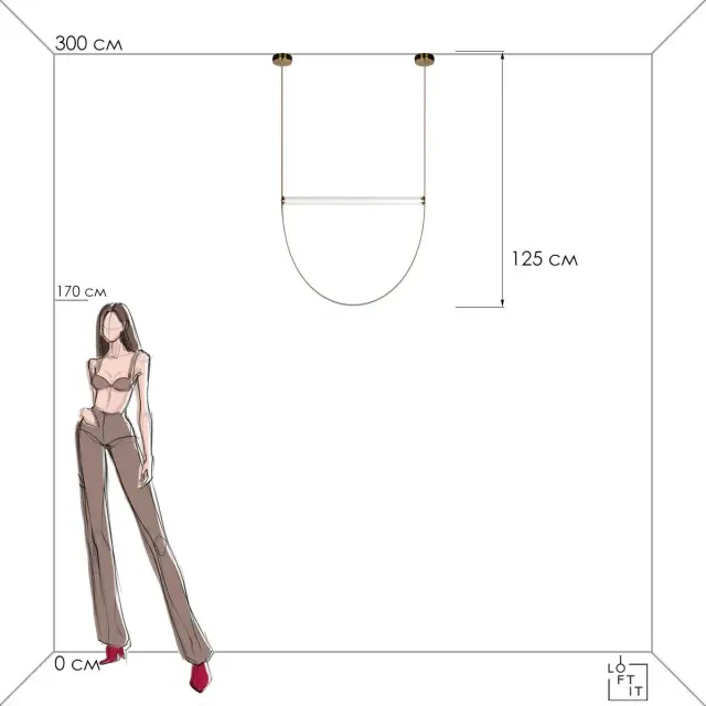 Светильник Loft IT 10221/1250 LIANA — коричневый, ракурс 8