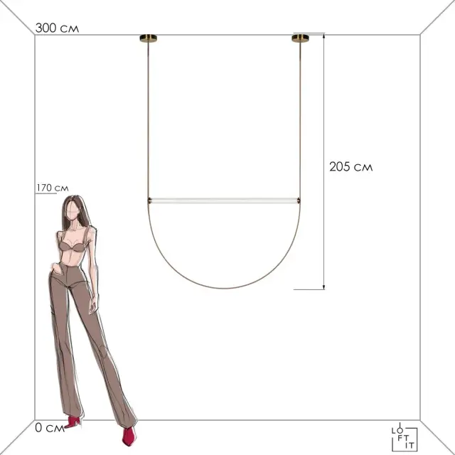 Светильник Loft IT 10221/2050 LIANA — коричневый, ракурс 8