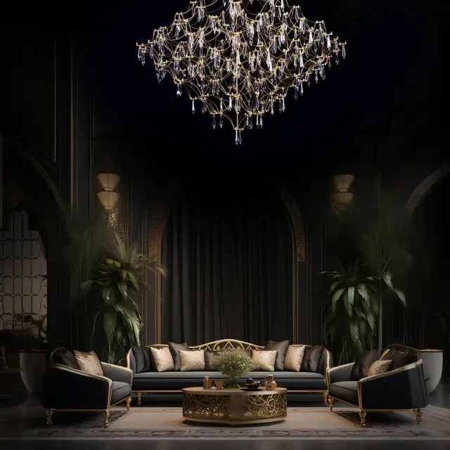 Люстра Loft IT 10259/1000 Gold Asfour MIRA — золотой, ракурс 9