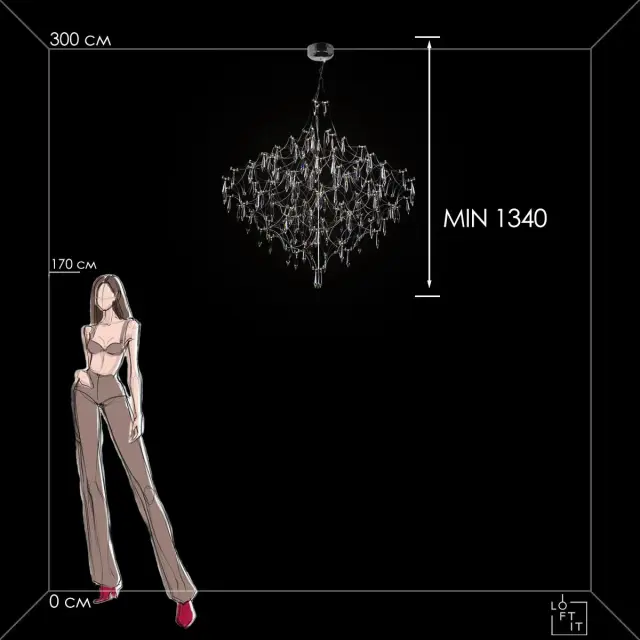 Люстра Loft IT 10259/1000 Silver Asfour MIRA — серебряный, ракурс 8
