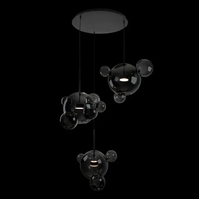 Светильник Loft IT 2029-D3 BOLLE — черный, ракурс 2