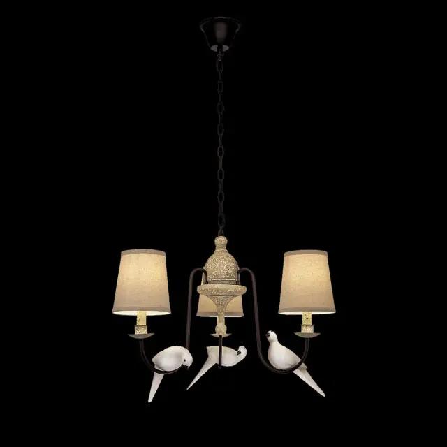 Люстра Loft IT LOFT1029A-3 BIRDS — черный, ракурс 2