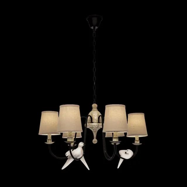 Люстра Loft IT LOFT1029A-6 BIRDS — черный, ракурс 2