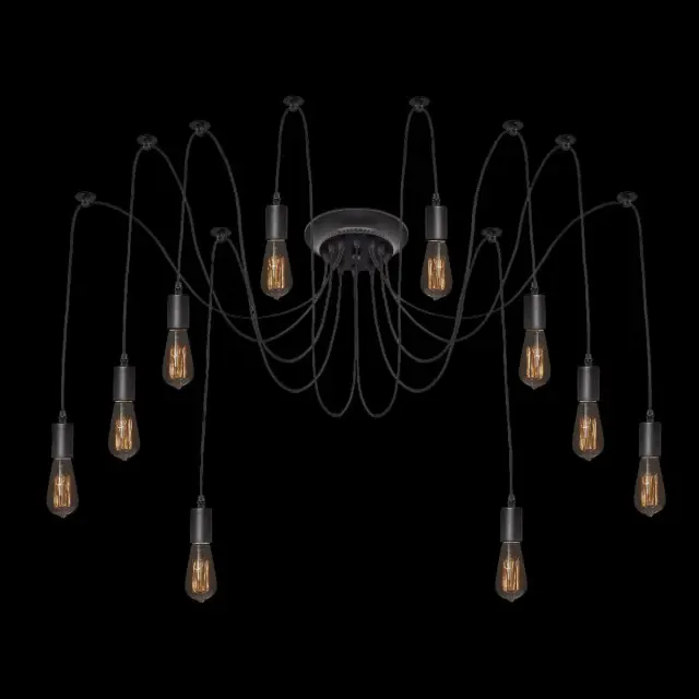Люстра Loft IT LOFT1162/10 SPIDER — черный, ракурс 2