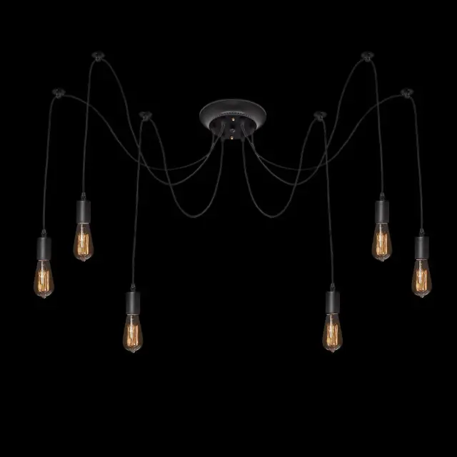 Люстра Loft IT LOFT1162/6 SPIDER — черный, ракурс 2