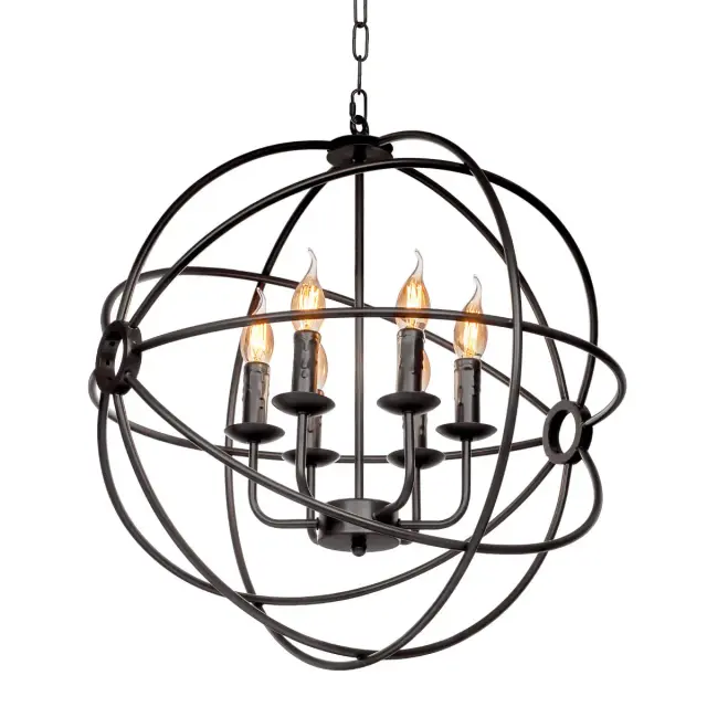 Люстра Loft IT LOFT1192-6 FOUCAULTS ORB — коричневый, ракурс 2
