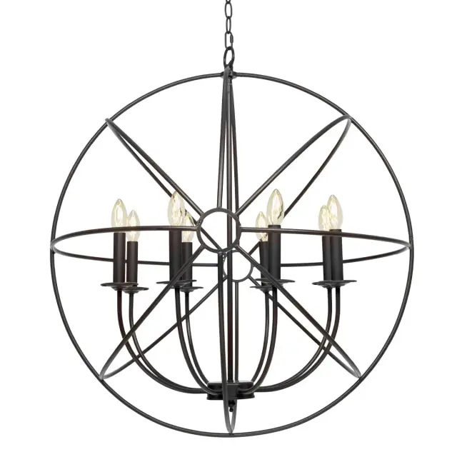 Люстра Loft IT LOFT1192-8 FOUCAULTS ORB — коричневый, ракурс 2