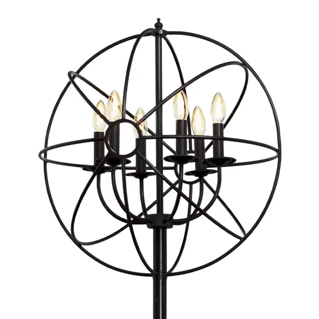 Торшер Loft IT LOFT1192F FOUCAULTS ORB — коричневый, ракурс 2