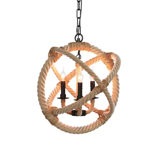 Люстра Loft IT LOFT1194-3 ROPE — черный, ракурс 2