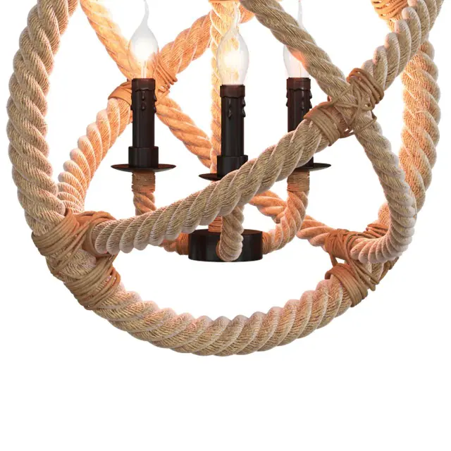 Люстра Loft IT LOFT1194-3 ROPE — черный, ракурс 3