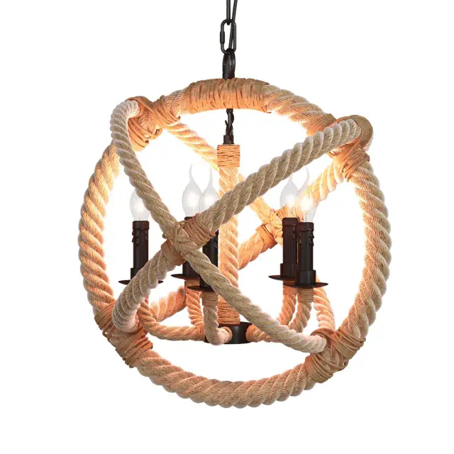 Люстра Loft IT LOFT1194-5 ROPE — черный, ракурс 2
