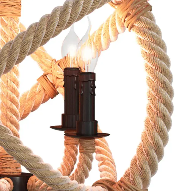 Люстра Loft IT LOFT1194-5 ROPE — черный, ракурс 3