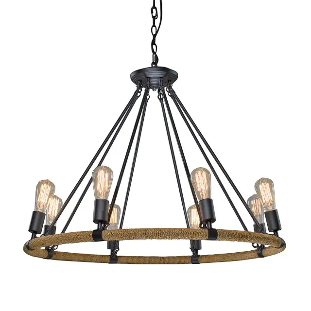 Люстра Loft IT LOFT1861/8 ROPE FILAMENT — черный, ракурс 2
