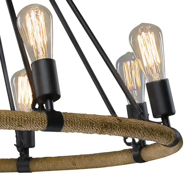Люстра Loft IT LOFT1861/8 ROPE FILAMENT — черный, ракурс 3