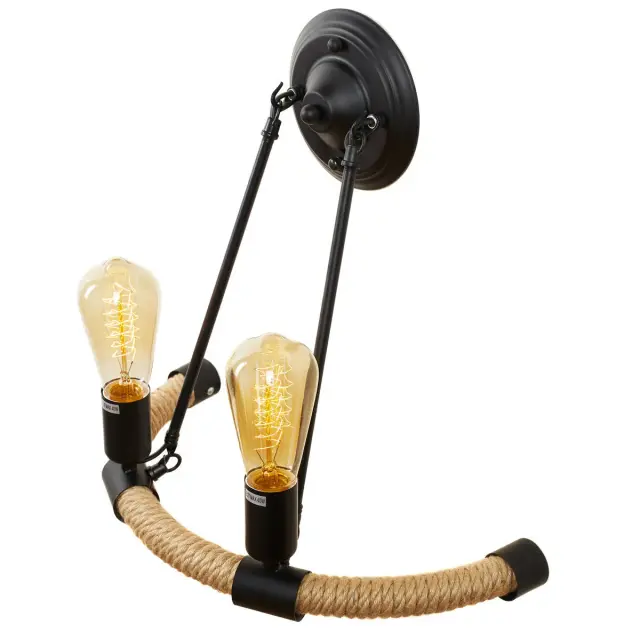Бра Loft IT LOFT1861W ROPE FILAMENT — черный, ракурс 2