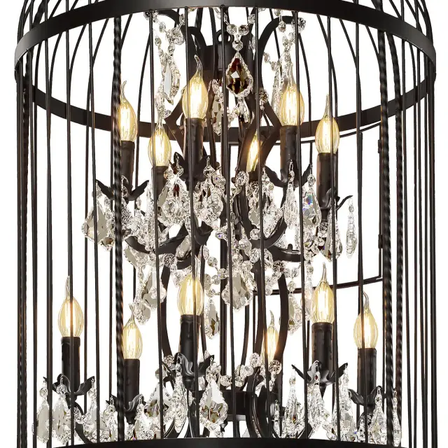 Люстра Loft IT LOFT1891/12 VINTAGE BIRDCAGE — черный, ракурс 2