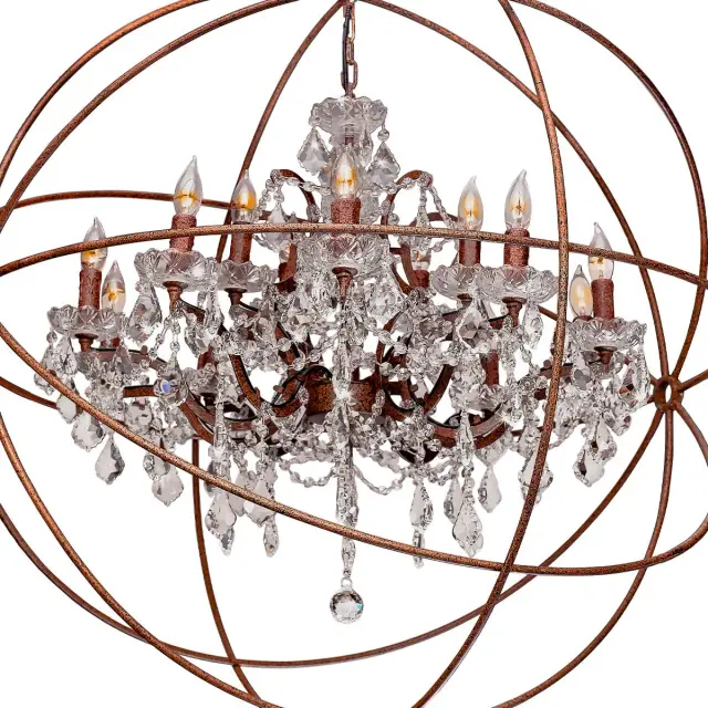 Люстра Loft IT LOFT1897/15 FOUCAULTS ORB CRYSTAL — коричневый, ракурс 2