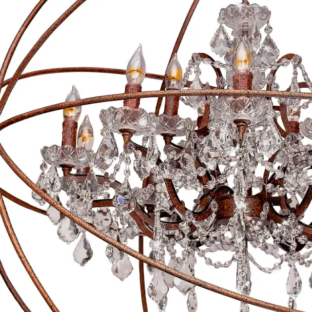 Люстра Loft IT LOFT1897/15 FOUCAULTS ORB CRYSTAL — коричневый, ракурс 3