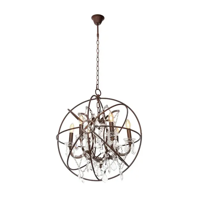 Люстра Loft IT LOFT1897/6 FOUCAULTS ORB CRYSTAL — коричневый