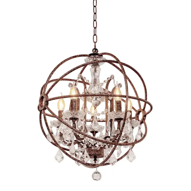 Люстра Loft IT LOFT1897/6 FOUCAULTS ORB CRYSTAL — коричневый, ракурс 2