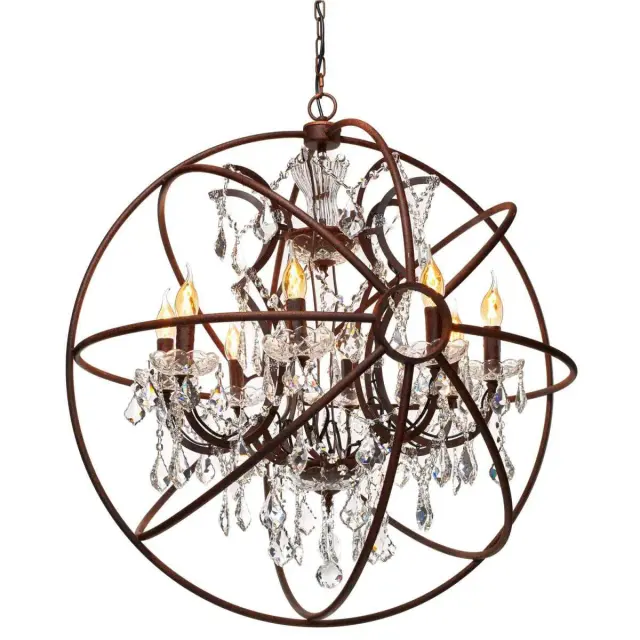 Люстра Loft IT LOFT1897/8 FOUCAULTS ORB CRYSTAL — коричневый, ракурс 2