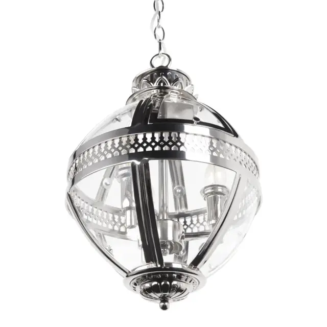 Люстра Loft IT LOFT3043-CH LANTERN RESIDENTIAL — хром, ракурс 3